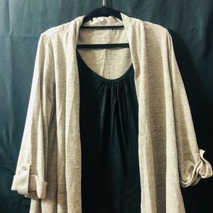 Attached Cardigan and Blouse